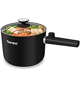 Topwit Electric Cooker, 1.5L Ramen Cooker, Portable Non-Stick Frying Pan, Cooking Pot for Pasta, ...