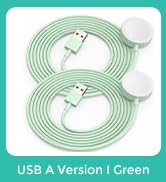 2Pack Green for Apple Watch Charger USB Magnetic Wireless Fast iWatch Charger Portable Compatible...