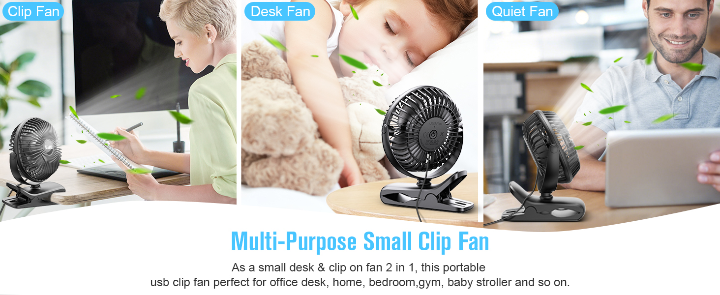 multi-purpose small clip fan