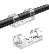 VIPMOON Cable Clips Self Adhesive, 70PCS Large Cable Tidy Wire Clips, 9mm Wall Cable Clips Clear,...