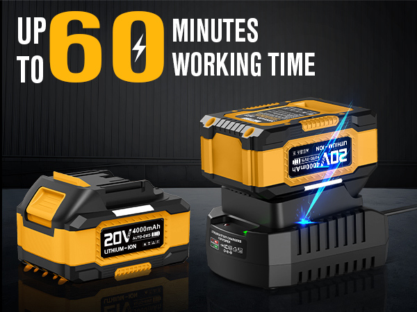 LEAF BLOWER UP TO 60 MIN WORKING TIME