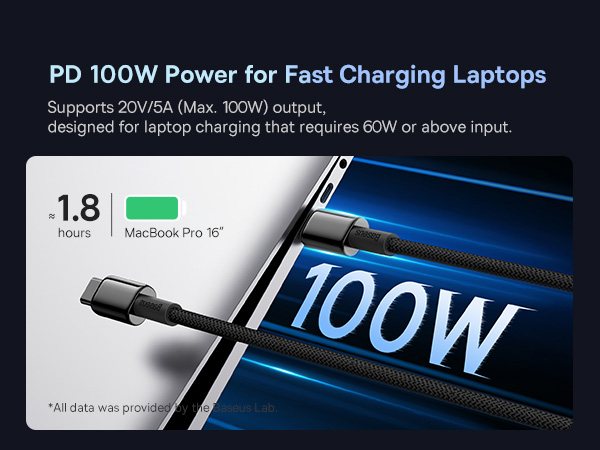 100W USB C to USB C Cable 2Pack