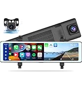 Mirror Dash Cam with Wireless Apple Carplay&amp;Android Auto,11.26