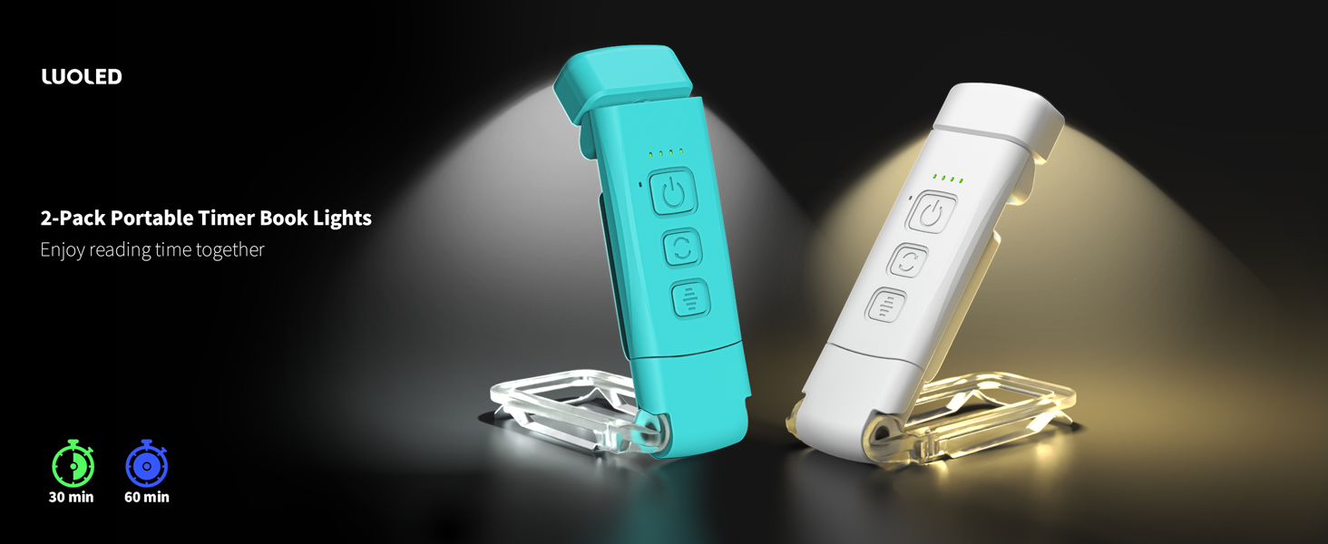 2 pack book light