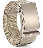 CHAOREN 1.5" Nylon Ratchet Belts for Men - Adjustable Casual Work Belt with Slide Buckle - Trim t...