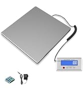 ACNHLI Digital Shipping Scales 440 pounds, Stainless Steel Heavy Duty Postal Scale for Warehouses...
