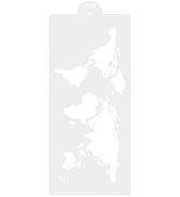 Operitacx World Map Cake Stencil Cake Decoration Template Wedding Cake Molds Cookie Fondant Desse...