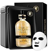 GUOYAOLIFU Face Masks Skincare 10 Sheet Facial Mask Sheet Face Masks 24K Gold Foil Hyaluronic Mas...