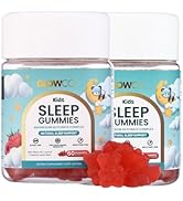 GLOWCO Magnesium Glycinate Sleep Gummies for Kids &amp; Adults | Melatonin-Free, Natural Fast Sleep A...