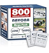 800 Count Lens Wipes for Eyeglasses – Pre-Moistened, Individually Wrapped Eyeglass Cleaning Wipes...