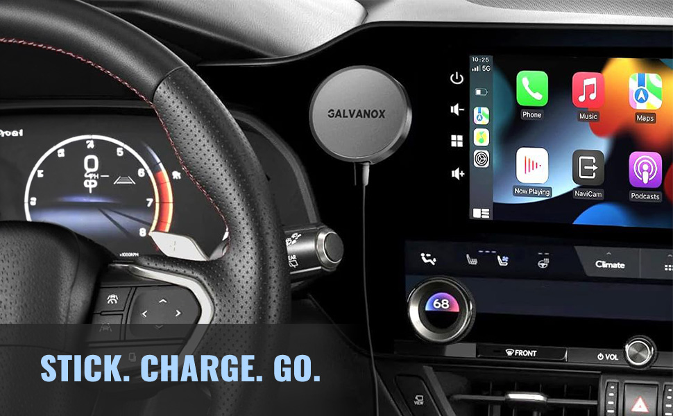 Galvanox Magsafe Wireless charger with Adhesive back for Car Mount