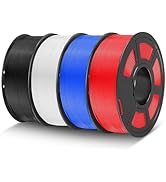 TECBEARS PLA 3D Printer Filament, 4KG PLA Filament 1.75mm, Neatly Wound 3D Printing Filament, Dim...