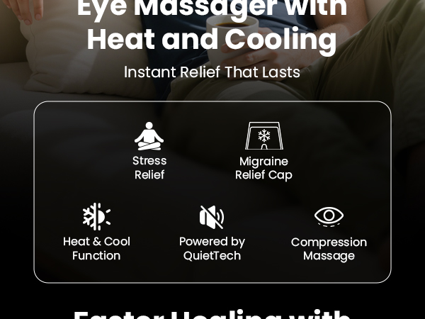 eye massager with heat and cooling eye mask for dry eye headaches migraine relief