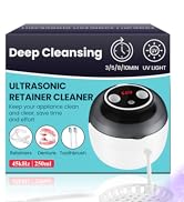 Ultrasonic Retainer Cleaner Machine, Denture Cleaner for Mouth Guard, Night Guard, Aligner, Dentu...