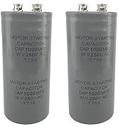 CD60 Capacitors 1000uF/MFD 250VAC (2-Pack) for Air Conditioning Units, Compressors, Pumps, HVAC S...