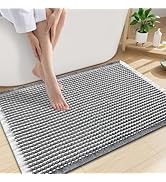 Smiry Waffle Bath Mat 30x20, Extra Soft Absorbent Bathroom Rugs, Non Slip Machine Washable Quick ...