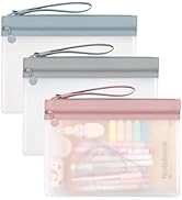 pindda Clear Pencil Pouch, Clear Pencil Bag with Double Pockets, 3 Pack, Pencil Case Pouch with Z...