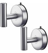 DGYB Large Suction Cup Hooks for Shower Set of 2 Brushed Nickel Towel Hooks for Bathrooms Wall Mo...