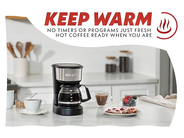 Keep Warm Fucntion Coffee Maker Perfect Temperature Coffee Every Time 