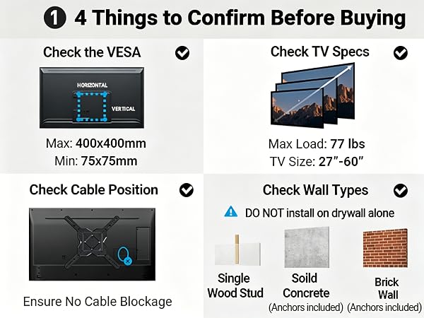 55 inch tv wall mount