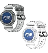 LAIDOLAILA 2 Pack Medallion Holder Bracelet for Princess Cruise, Crystal Clear Waterproof Watch B...