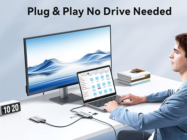 USB C Hub Adapter for MacBook Air HDMI Dongle for MacBook Pro USBC Multiport Adapter Mac Converter