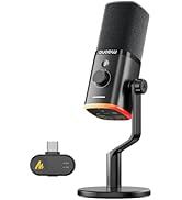 MAONO PD100W Wireless/USB Microphone, PC Gaming Mic with One-Click Noise Reduction,Mute Button,Cu...