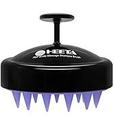 HEETA Hair Shampoo Brush, Scalp Care Hair Brush with Soft Silicone Scalp Massager (Black)