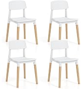 Giantex Wooden Dining Chairs Set of 4, Modern Dining Side Chairs Set w/Ergonomic Backrest, Wide S...