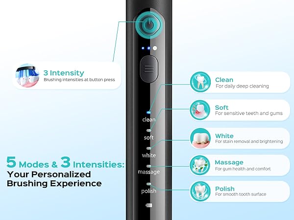 electric toothbrush with water flosser
