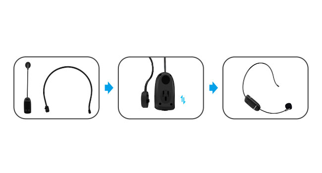 Wireless Headset Mic &Handheld Mic 2 in 1
