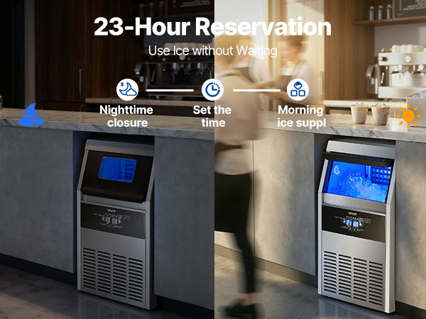 stainless steel commercial ice maker