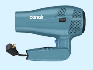 Hair dryer folded