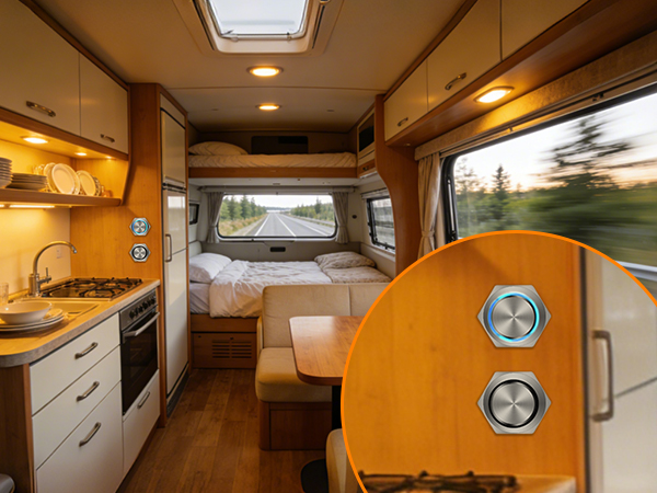 19mm 12V Waterproof ON Off Latching Push Button Switch