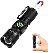 UNROEVS Rechargeable Mini Flashlight with Magnet,Pocket Flashlights High Lumens with Clip,1200 Lu...