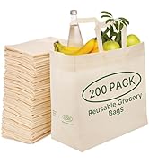 200 pack cream Reusable grocery bag