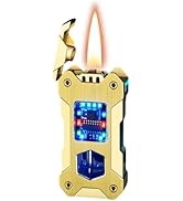 NINSI Smart Kerosene Lighter 4-Ignition Methods, Voice Activated Soft Flame Lighter, Metal Mecha ...