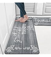 Anti Fatigue Kitchen Rug Sets 2 Pieces Non Slip Cushioned Kitchen Mats for Floor Waterproof ...