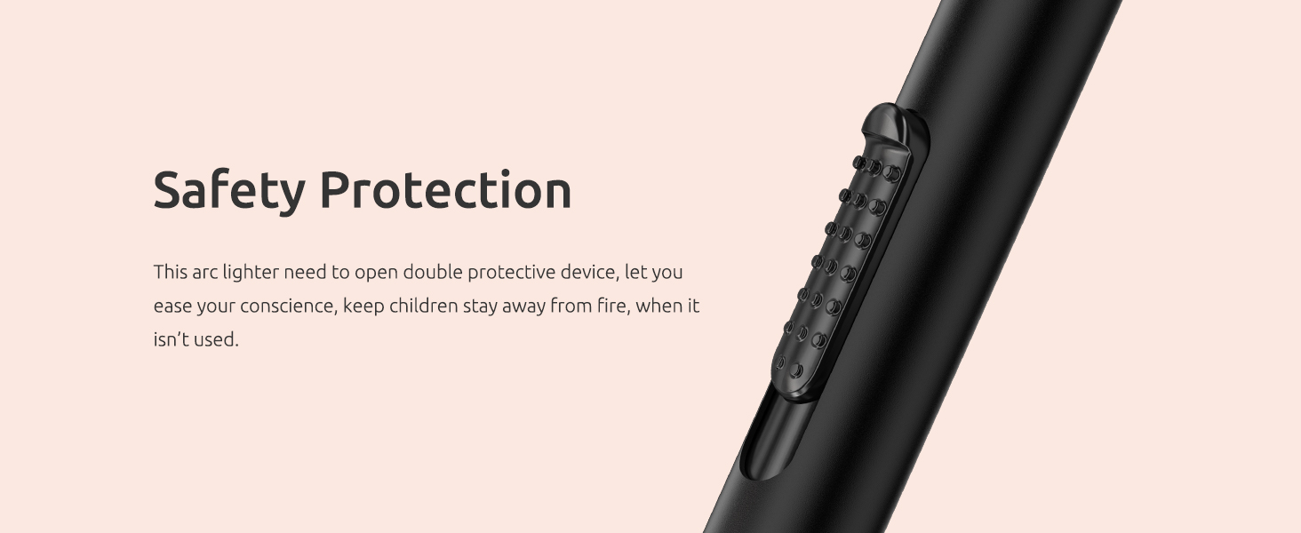 REIDEA Electronic Candle Lighter safety protection-b BLACK