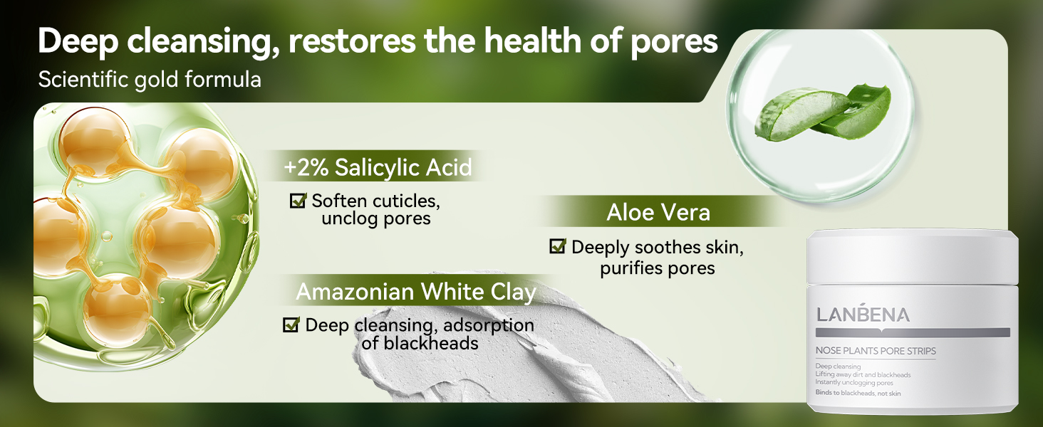 +2% Salicylic Acid Soften cuticles, unclog pores Aloe Vera Deeply soothes skin, purifies pores