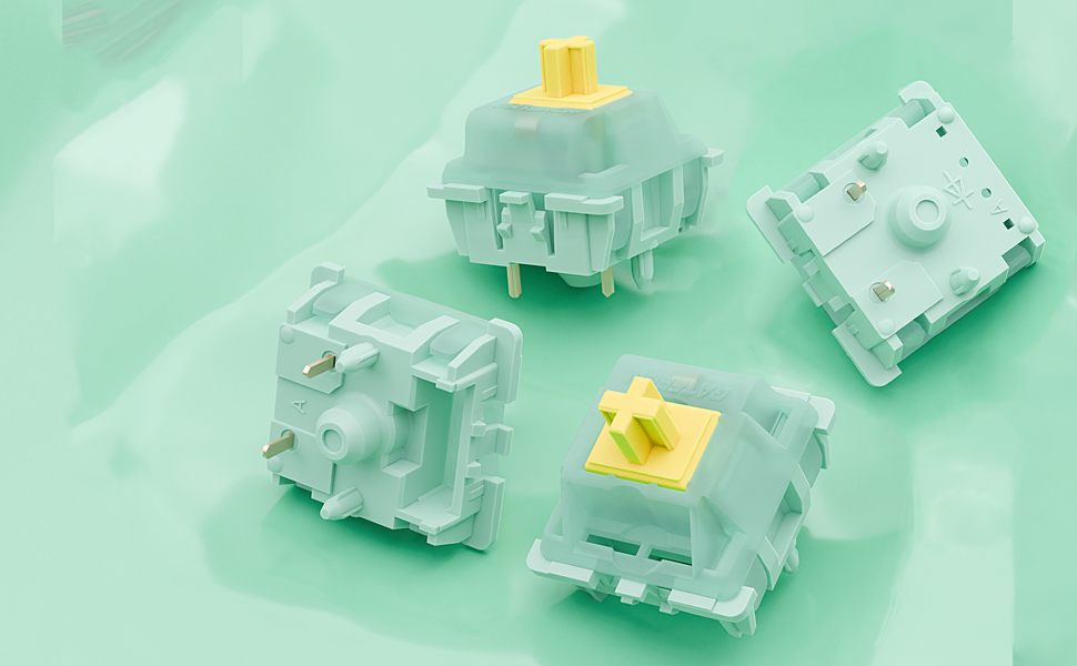 Gateron Jade Series Jade Yellow Pro V3 Linear Keyboard Switch