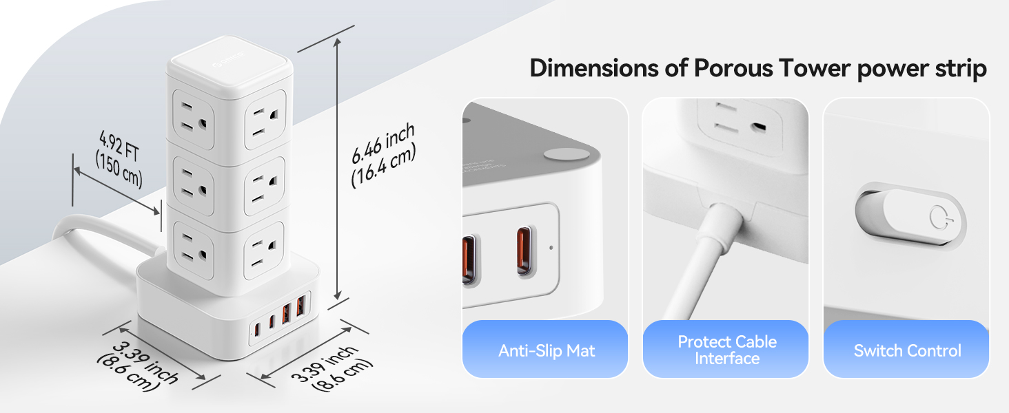 small power strip mini power strip black power strip