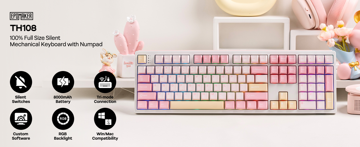 TH108 Wireless Gaming Keyboard