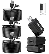 OLAIKE (3 Pack) 5m/16ft Charge Cable for Ring Stick Up Cam Battery/Plug-in &amp; Ring Spotlight Cam B...