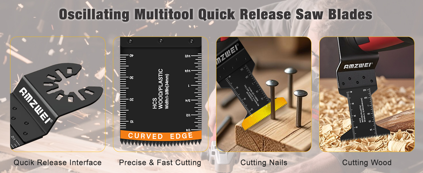 multi tool blades kits wood and metal