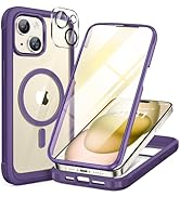 Miracase Glass Series for iPhone 15 Case [Compatible with MagSafe] Full-Body Magnetic Case with B...