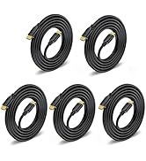 UVOOI 4K HDMI Cable 10FT 5-Pack, HDMI Cord 10 Foot High Speed HDMI to HDMI Cable 4K@60Hz, 2K 1440...