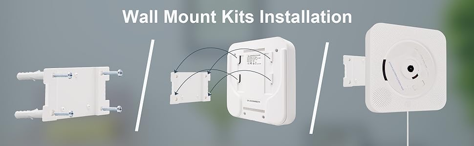 Wall Mountable CD Player Bluetooth Desktop CD Player Speakers