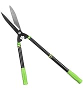 Hedge Shears, Heavy Duty 23-30 Inch Telescoping with Sharp Carbon Steel Blade, Ergonomic 20° Angl...