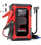 GOOLOO A3 Jump Starter with Air Compressor, 3000A Portable Car Battery Booster (9.0 Gas/6.5L Dies...